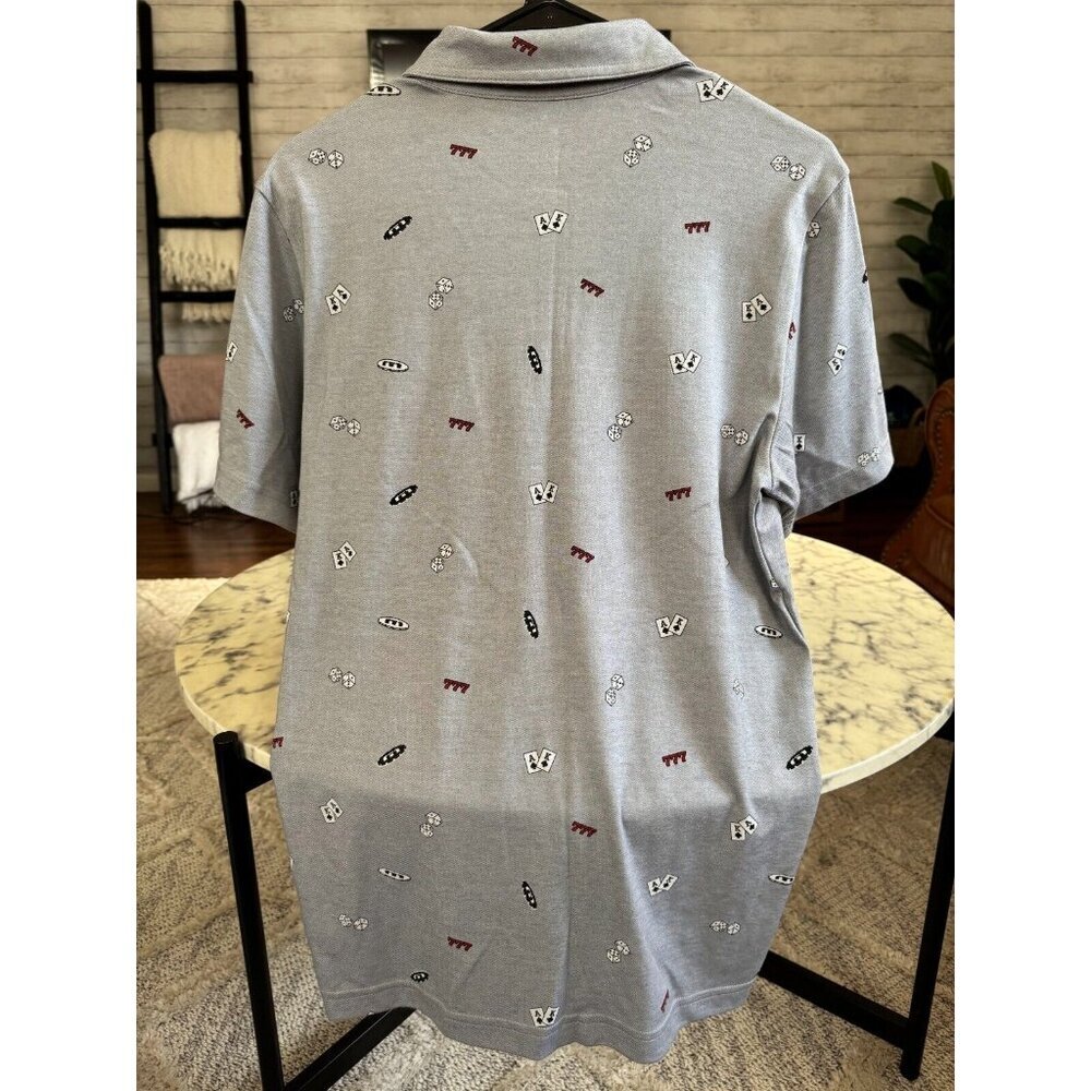 Travis Mathew Heather Gray Hedge your Bets Polo Shirt (Las Vegas) Mens Size S - Picture 3 of 6